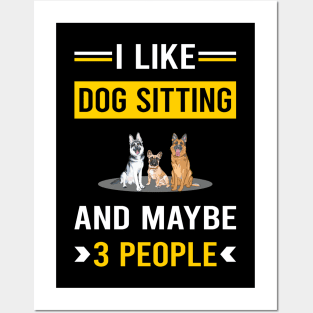 3 People Dog Sitting Posters and Art